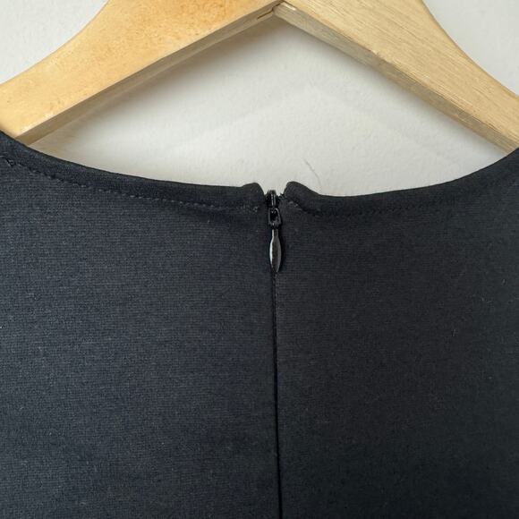 Boden Mini Sheath Shift Knit Dress Black Size 8R Little Black Dress - Picture 6 of 7